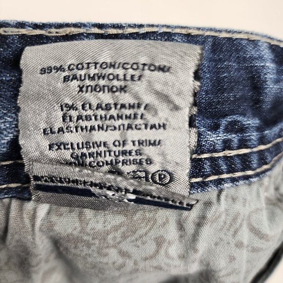 Silver Jeans Mens 34x30 Blue Zac Straight Leg Denim Altered Hem - Picture 11 of 11